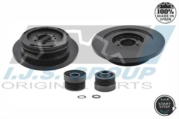 Шків колінвалу + шків генератора BMW 3 (E36)/5 (E34/E39) 2.5td/tds 91-04 IJS GROUP 17-1015KIT (фото 1)