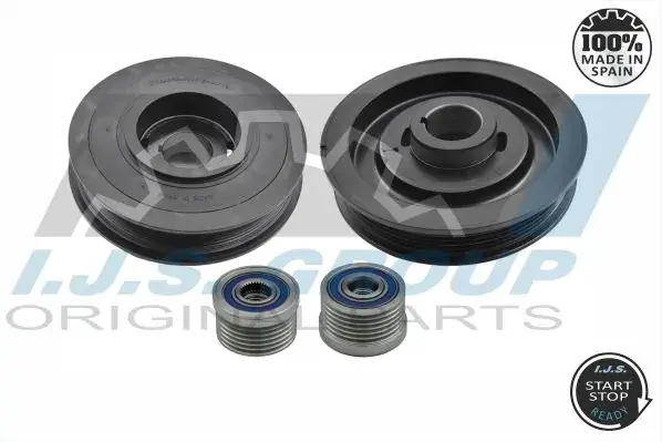 Шків колінвалу + шків генератора Opel Astra G/Vectra B 2.0/2.2 CDTI (6PK) IJS GROUP 17-1030KIT (фото 1)