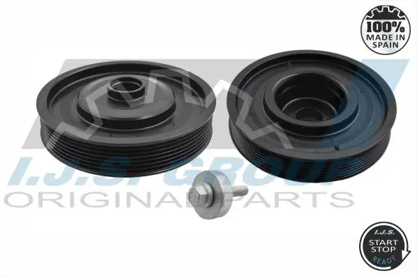 Шків колінвалу Renault Megane/Laguna/Nissan Primera 1.9 dCi 01- (к-кт з болтом) IJS GROUP 17-1031SET (фото 1)