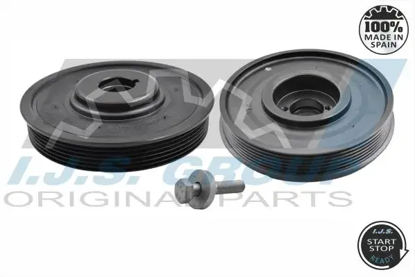 Шків колінвалу + шків генератора Citroen Berlingo/Jumpy/Peugeot Expert 1.9D/2.0HDI 98- (6PK) (з болтами) IJS GROUP 17-1085SET (фото 1)