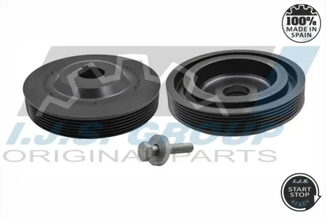 Шків колінвалу Citroen Jumpy/Fiat Scudo/Peugeot Expert 2.0D 07- (6PK) (к-кт з болтом) IJS GROUP 17-1104SET