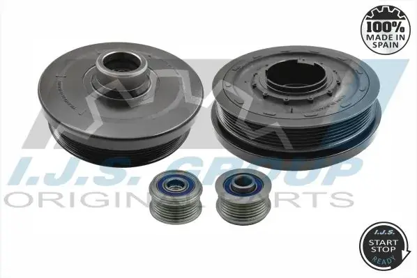 Шків колінвалу + шків генератора BMW X3 (F25)/X5 (F15/F85)/X6 (F16/F86) 13-19 N57 D30A IJS GROUP 17-1139KIT (фото 1)