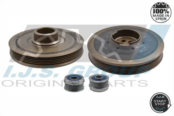 Шків колінвалу + шків генератора Mini (R56/R55/R60/R61) 1.6-2.0d (N47) 10-16/Toyota Rav 4 2.0 D 15-18 (5PK) (к-кт) IJS GROUP 17-1236KIT (фото 1)