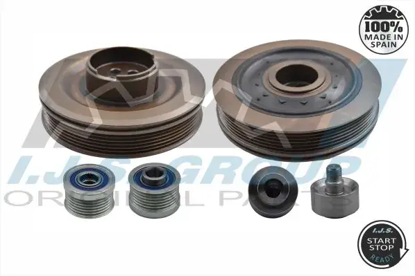 Шків колінвалу + шків генератора BMW 1 (F20/F21)/X1 (F48) 14- B37 D15 A (к-кт) IJS GROUP 17-1305KIT (фото 1)