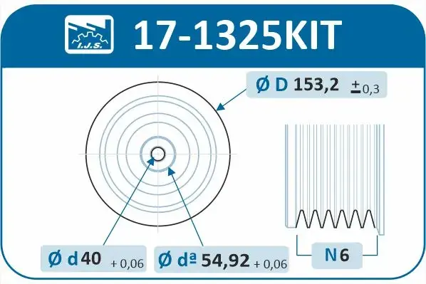 Шків колінчастого валу + шків генератора BMW 3 (F30/F80)/X5 (F15/F85) 13-18 B47/N47/N57 IJS GROUP 17-1325KIT (фото 1)