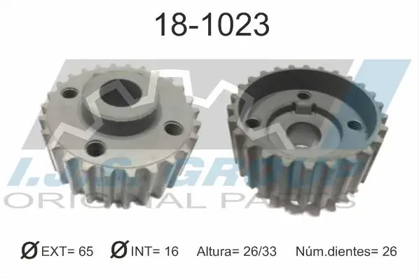 Шестерня колінвалу VW T5/Bora/Golf 4/Passat/Sharan 1.6-2.0 98-10 IJS GROUP 18-1023 (фото 1)