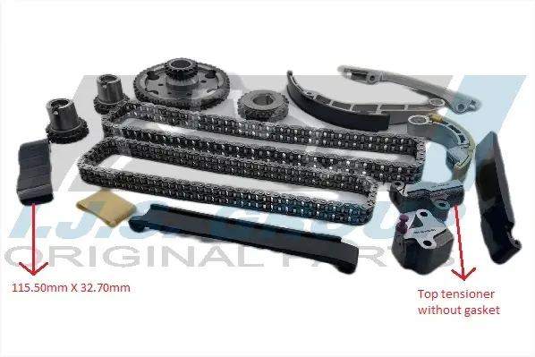 Комплект ланцюга ГРМ Nissan Pathfinder 2.5 dCi 05- (ланцюг, натяжник, шестерня) IJS GROUP 40-1008FK (фото 1)