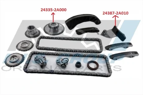 Комплект ланцюга ГРМ Hyundai Accent 1.5/1.6 CRDI 05- (ланцюг, натяжник, шестерня) IJS GROUP 40-1042FK