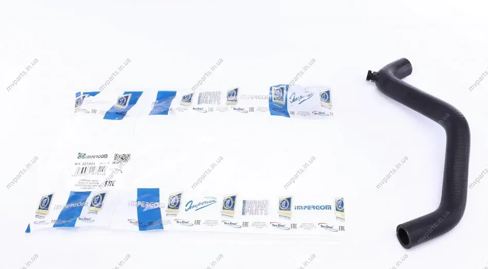 Патрубок радіатора Audi 80/90/100 1.3-2.8 72-96 IMPERGOM 221013 (фото 1)