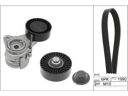 Комплект ременя генератора BMW 3 (E90)/5 (E60)/6 (E63)/7 (E65/E66/E67) 04-11 (6PK1990) 529 0043 10 INA 529-0043-10