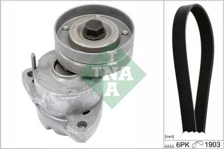 Комплект ременя генератора Opel Astra/Vectra 89-02 (6PK1903) 529 0091 10 INA 529-0091-10