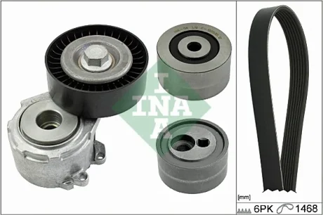 Комплект ременя генератора Fiat Scudo 2.0JTD 99- (6PK1468) 529 0156 10 INA 529-0156-10
