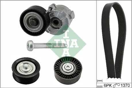 Комплект ременя генератора Opel Astra H/Zafira B 1.9 CDTI 04-15 (6PK1370) 529 0190 10 INA 529-0190-10
