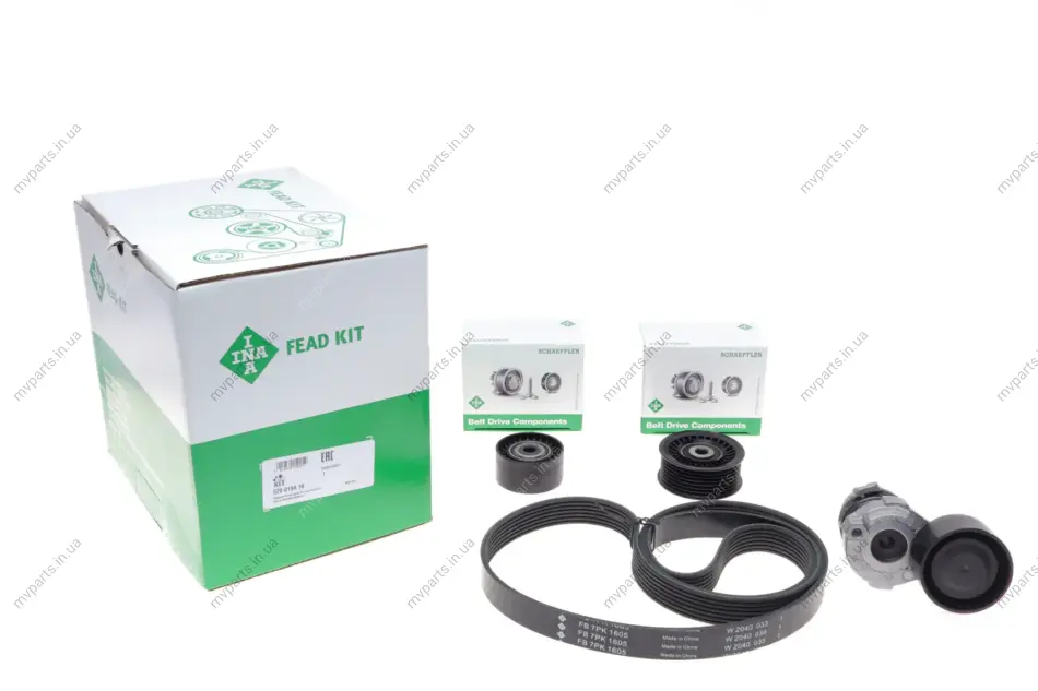 Комплект ременя генератора Renault Kangoo 1.2 TCe 13- (7PK1605) 529 0194 10 INA 529-0194-10 (фото 1)