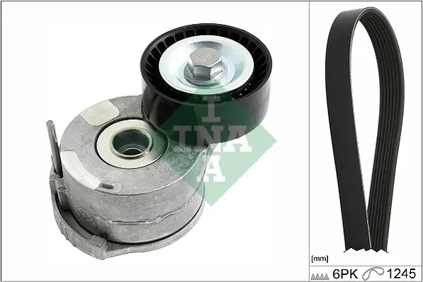 Комплект ременя генератора Ford Galaxy/Mondeo 2.0 TDCi 06-15 (6PK1245) 529 0222 10 INA 529-0222-10 (фото 1)