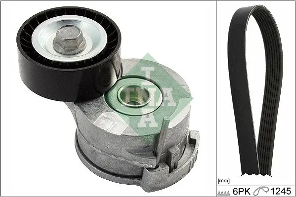 Комплект ременя генератора Citroen Jumpy/Peugeot Expert 2.0 HDi 09- (6PK1245) 529 0291 10 INA 529-0291-10 (фото 1)