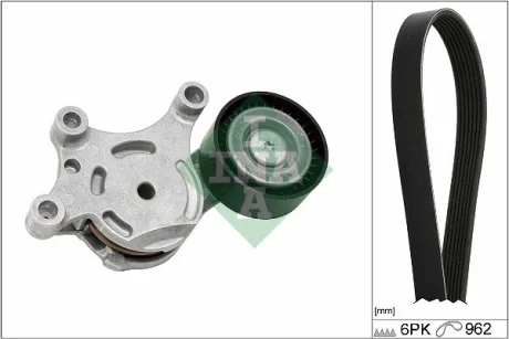 Комплект ременя генератора Citroen C4 Grand Picasso/Peugeot 308 1.6HDi 10- (6PK962) 529 0298 10 INA 529-0298-10