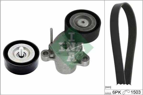 Комплект ременя генератора Ford Transit Connect 1.0 EcoBoost 13- (6PK 1503) 529 0338 10 INA 529-0338-10 (фото 1)