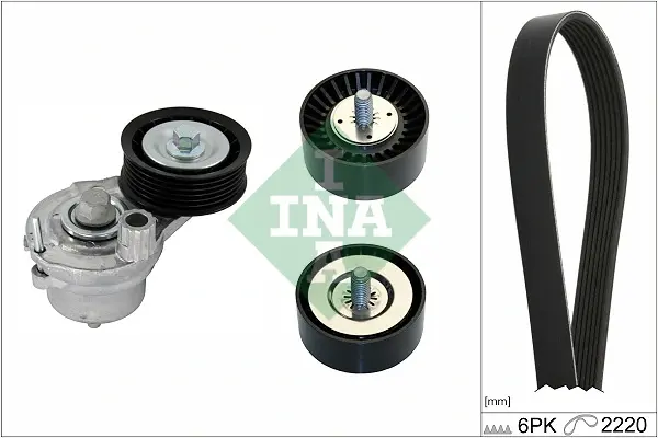 Комплект ременя генератора Chevrolet Captiva/Cruze 2.2D 11- (6PK2220) 529 0402 10 INA 529-0402-10 (фото 1)