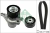 Комплект ременя генератора Renault Megane II 2.0 dCi 05-09/ Nissan Qasqai I/X-Trail II 2.0dCi 07- 529 0423 10 INA 529-0423-10