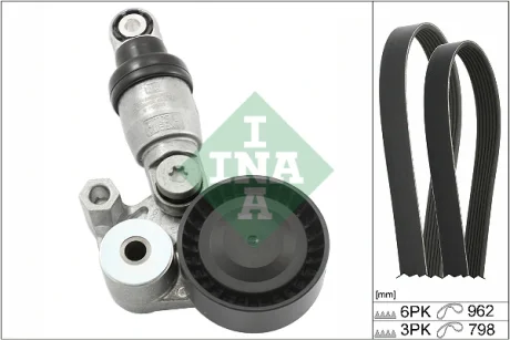 Комплект ременя генератора Mazda 3/6/CX-3/CX-5 2.0 11- (6PK962/3PK798) 529 0431 10 INA 529-0431-10