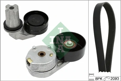 Комплект ременя генератора Land Rover Range Rover Sport 05-13/Discovery 2.7D 04- (8PK2093) 529 0445 10 INA 529-0445-10