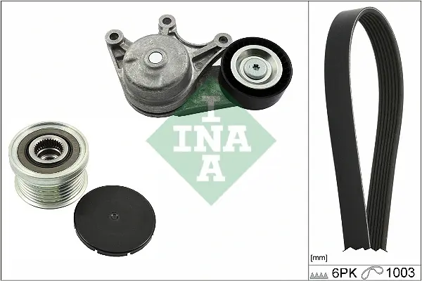 Комплект ременя генератора BMW 5 (F10)/X3 (F25)/X4 (F26) 11-18, (6PK 1003) 529 0483 20 INA 529-0483-20 (фото 1)