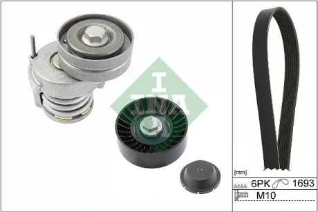 Комплект ременя генератора VW Caddy III 1.2TSI 09- (6PK1693) 529 0534 10 INA 529-0534-10