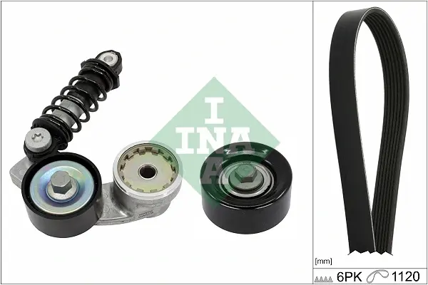 Комплект ременя генератора Hyundai Tucson/KIA Sportage 1.6 CRDi 18-22 (6PK1120) 529 0546 10 INA 529-0546-10 (фото 1)