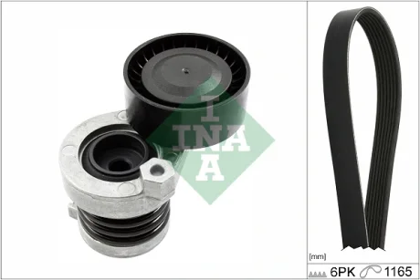 Комплект ременя генератора Renault Kangoo 1.5 dCi 17- (6PK1165), K9K/OM608.915 529 0590 10 INA 529-0590-10