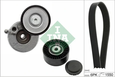 Комплект ременя генератора VW T6 2.0 TDI 15-24 (6PK 1555) 529 0591 10 INA 529-0591-10
