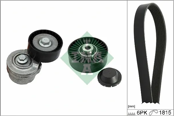 Комплект ременя генератора Fiat Doblo 1.9D 01- (6PK1815) 529 0593 10 INA 529-0593-10 (фото 1)