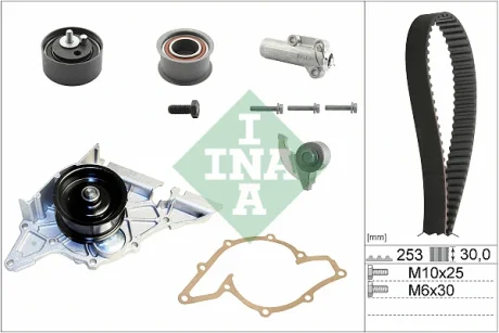 Комплект ГРМ + помпа Audi A4/A6/ VW Passat 2.4/2.8 V6, 95-05 (30x253z) 530 0179 33 INA 530-0179-33