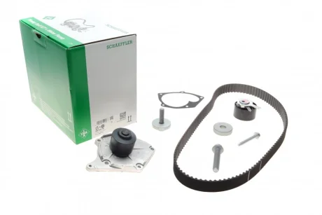 Комплект ГРМ + помпа Renault Kangoo 1.5dCi 01- (123x27), K9K, 42/48/60kw 530 0197 30 INA 530-0197-30