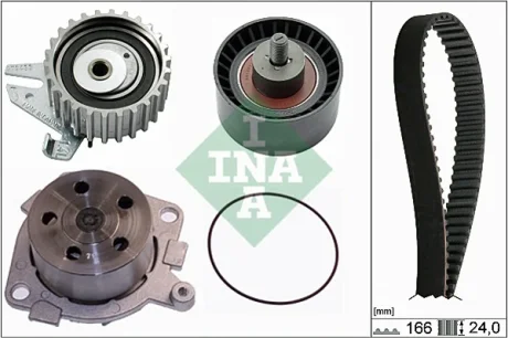 Комплект ГРМ + помпа Fiat Punto/Stilo 1.8 99-12 (24x166) 530 0226 30 INA 530-0226-30