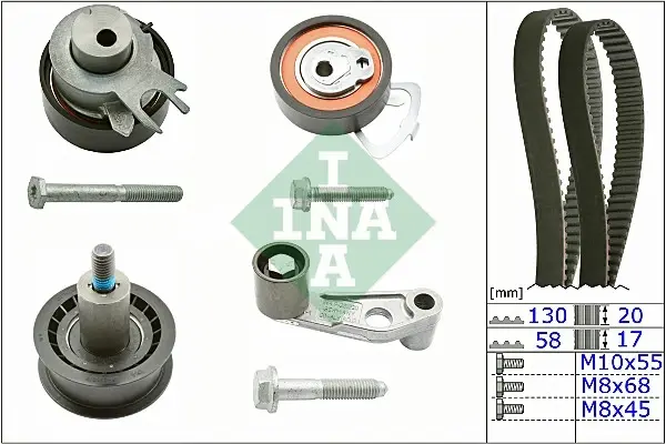 Ремкомплект грм SEAT VW 1.4 16V 036198119 F (Вир-во) INA 530-0360-10 (фото 1)
