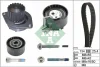 Водяний насос + комплект ременя ГРМ CITROEN C4 I (LC) 1.6 16V 11/04 - 12/13 (Вир-во) INA 530-0379-30
