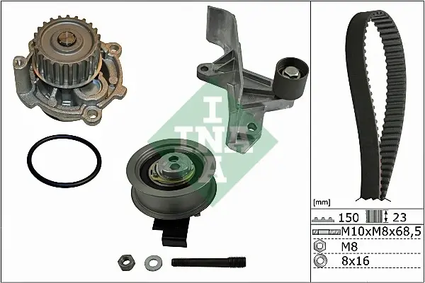Комплект ГРМ + помпа Audi A4 00-08/A6 01-05/ VW Passat 2.0 01-05 (23x150z) 530 0546 31 INA 530-0546-31 (фото 1)