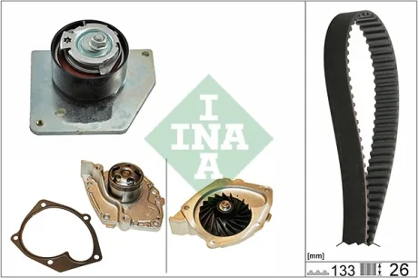Комплект ГРМ + помпа Renault Megane/Scenic/Grand Scenic 1.9 dCi 09- (133x26) 530 0579 30 INA 530-0579-30