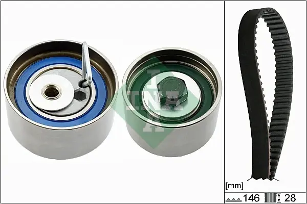 Комплект ГРМ Jeep Wrangler/Cherokee 2.4 01-08 530 0587 10 INA 530-0587-10 (фото 1)