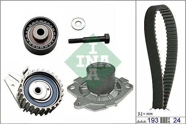 Комплект ГРМ + помпа Fiat Doblo/Punto/Bravo 1.9D 94- (24x193z) 530 0623 30 INA 530-0623-30 (фото 1)