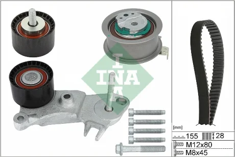 Комплект ГРМ Volvo S60/S80/S90/V40/V60/V70/V90/XC40/XC60/XC90 2.0D 13- 530 0762 10 INA 530-0762-10