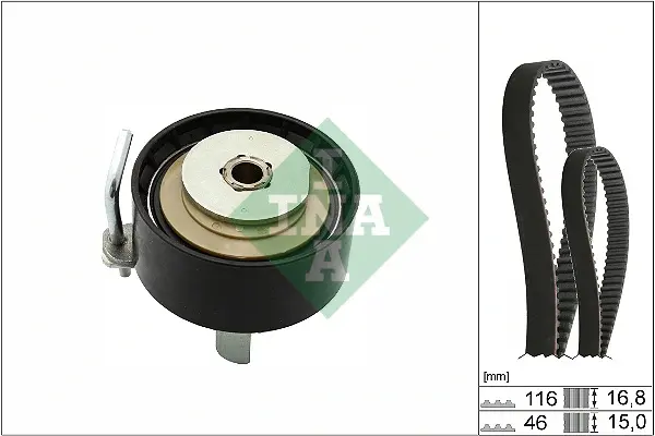 Комплект ГРМ Ford Transit 1.0 EcoBoost 13- (16.8x116z) 530 0763 10 INA 530-0763-10 (фото 1)