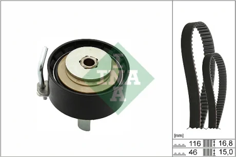 Комплект ГРМ Ford Transit 1.0 EcoBoost 13- (16.8x116z) 530 0763 10 INA 530-0763-10