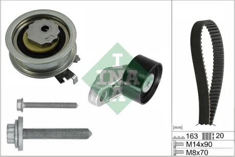 Комплект ГРМ VW Golf VIII 1.0 TSI 20- (20x163) 530 0846 10 INA 530-0846-10