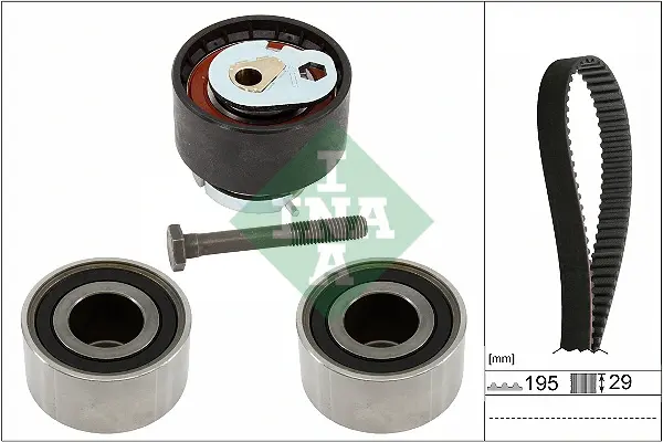 Комплект ГРМ Land Rover Discovery 04-/Sport 3.0D 13- (4x4) (195x29) 530 0933 10 INA 530-0933-10 (фото 1)