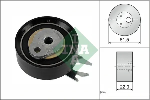 Натяжний ролик, ремні ГРМ SKODA (Вир-во Ina) INA 531-0252-30 (фото 1)