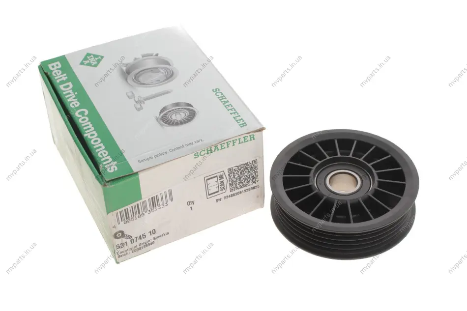 Ролик генератора Audi A4/A6/VW Passat 1.9TDI 95- (натяжний) (83x23mm) 531 0745 10 INA 531-0745-10 (фото 1)