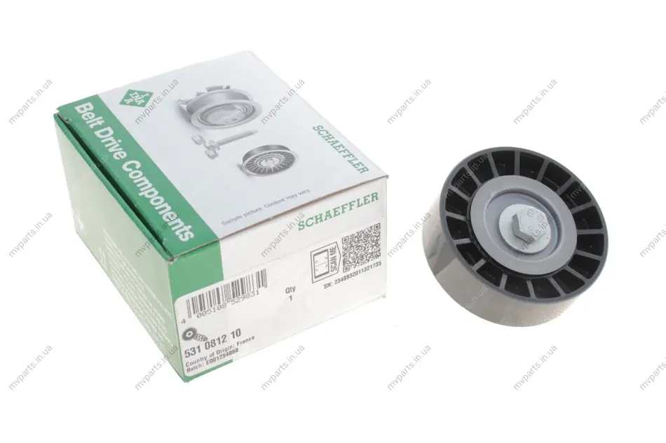 Ролик генератора Fiat Ducato 3.0 Multijet 06- (натяжний) (70x22) 531 0812 10 INA 531-0812-10 (фото 1)