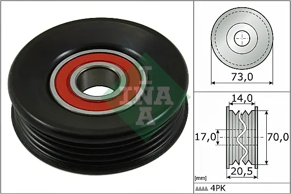 Ролик натяжний SUBARU (вир-во) INA 531-0853-10 (фото 1)